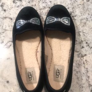 UGG Australia SLIPPERS, black with bling, size 9
